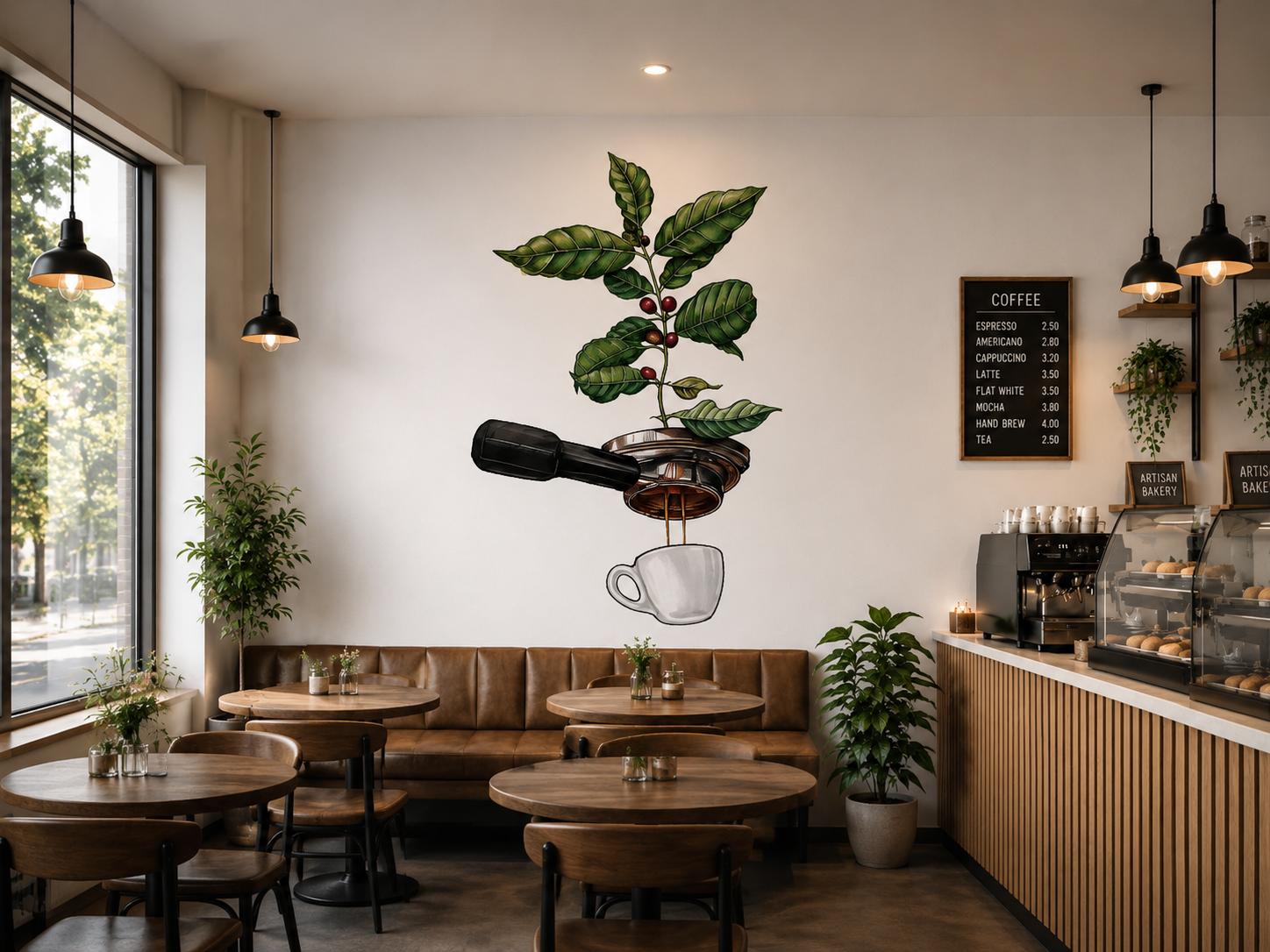 Cafe mural concept showcase